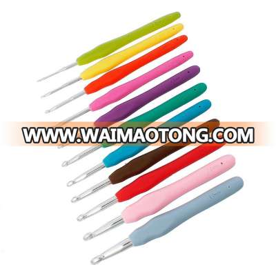 Hot Fashion Custom Logo Accepted 11PCs Aluminum TPR Crochet Hooks Set