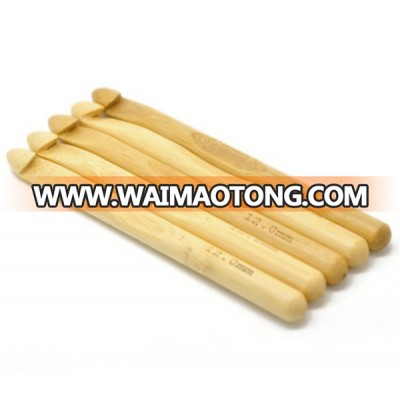 Custom High Quality Bamboo Crochet Hooks 15cm 12mm